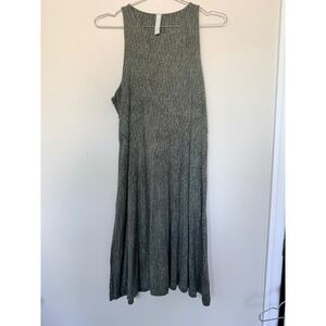 Athleta Green Abstract Print Sleeveless Modal Blend Midi Dress Womens Size Med